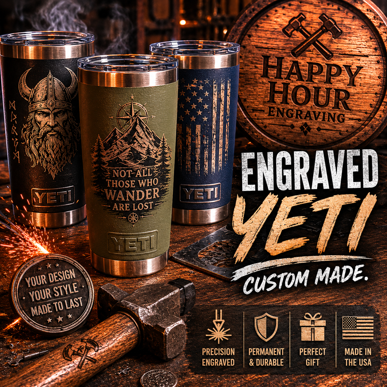 Custom engraved tumblers